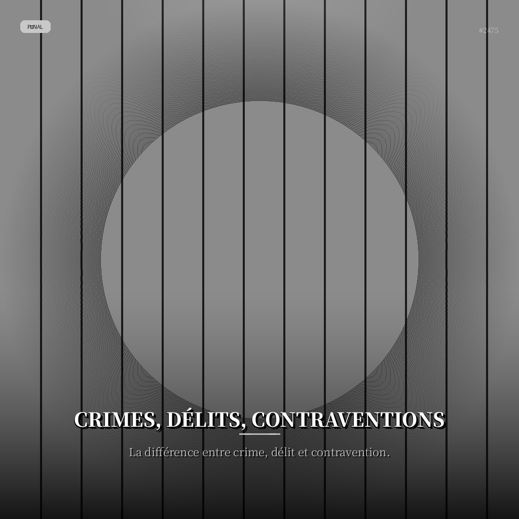 Crimes, Délits, Contraventions